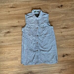 Vintage 70s Royal Robbins Embroidered Button Up Tank Top - Size Small Womens